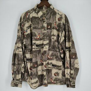 Outdoor Life Field Tested Men’s Size 3XL Shirt Button Down Hunting Dog Duck Hunt